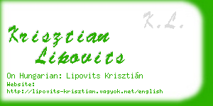 krisztian lipovits business card