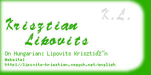 krisztian lipovits business card